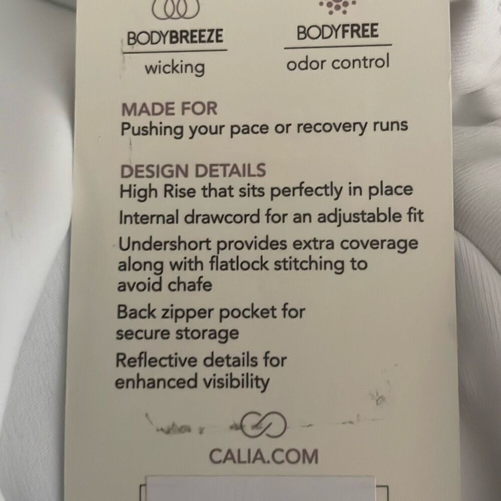 CALIA 2 In 1 Run Short White Reflective High Rise M - Picture 11 of 13